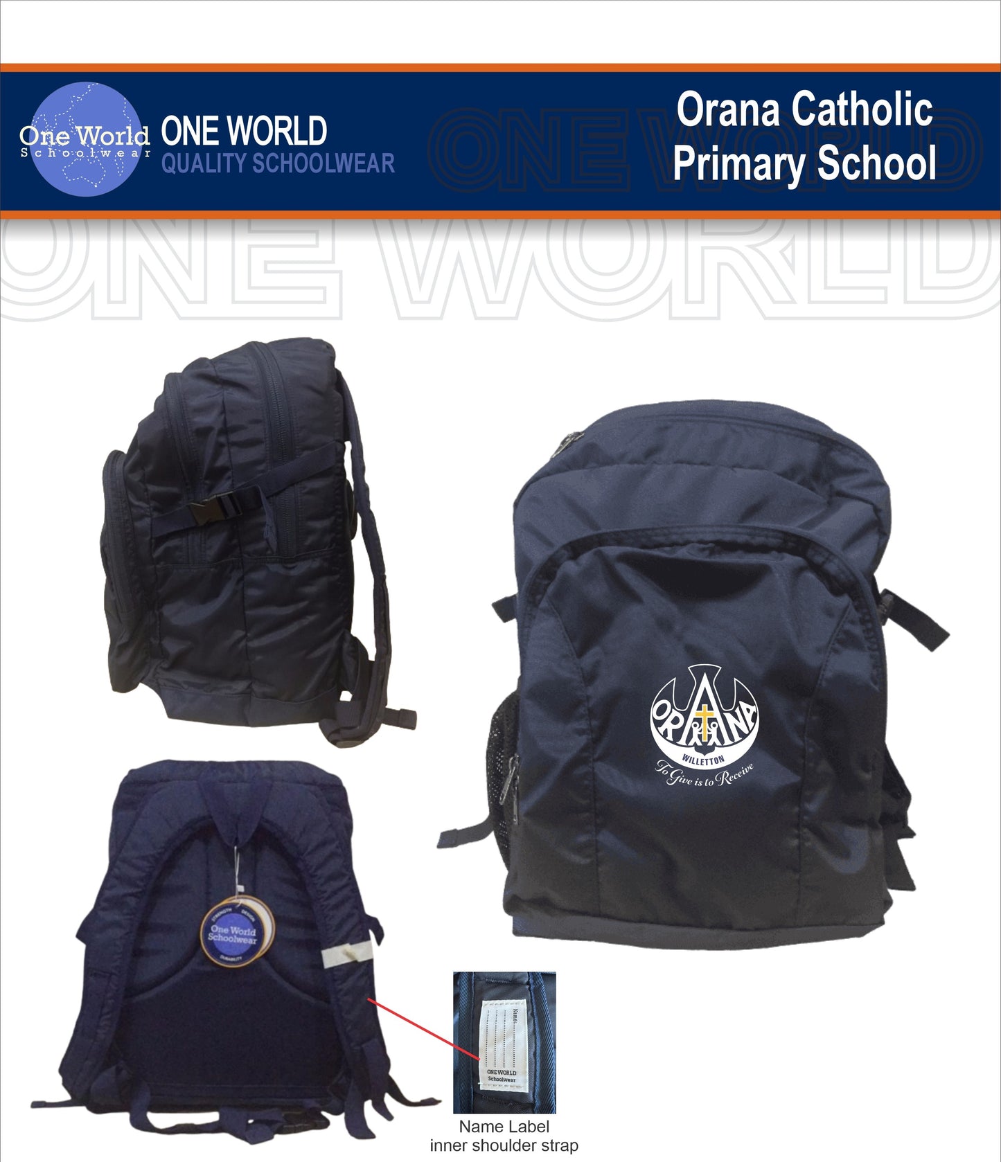 Backpack - Screen Printed Logo (Compulsory)