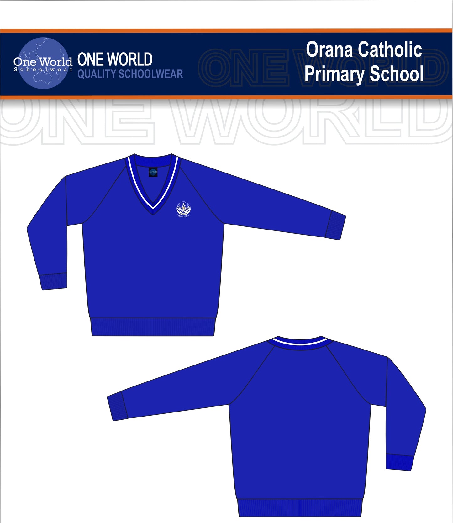 Jumper French Blue (Cotton/Poly) - Embroidered Logo