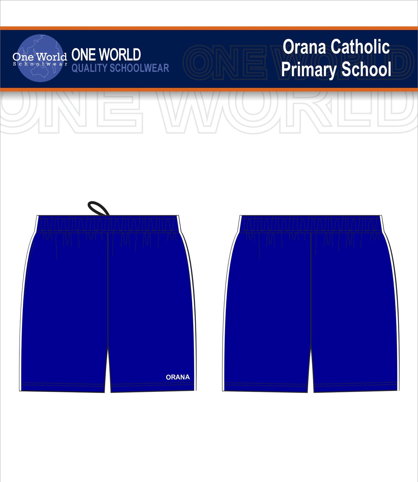 Sports Short - French Blue - Embroidered Logo