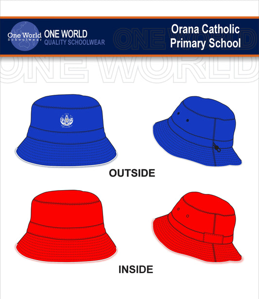 Bucket Hat - French Blue - Salvado (Red)