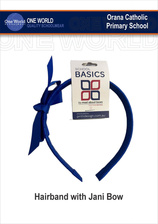 Hair Item - French Blue Headband with Bow