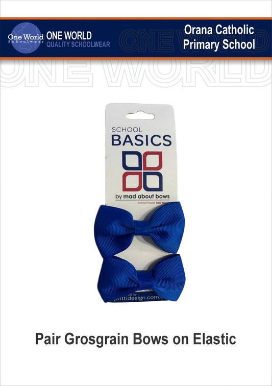 Hair Item - Pr. Grosgrain Bows on Elastic